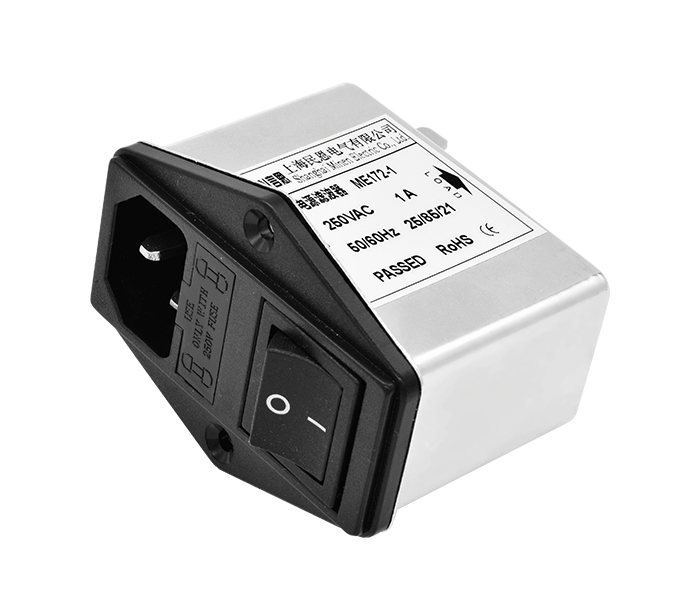 ME172系列双保险管及开关型IEC插座电源滤波器 